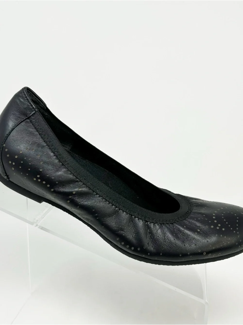 Munro American Womens Ballet Flats Black Metallic Dot Slip-On Comfort Size 9 M